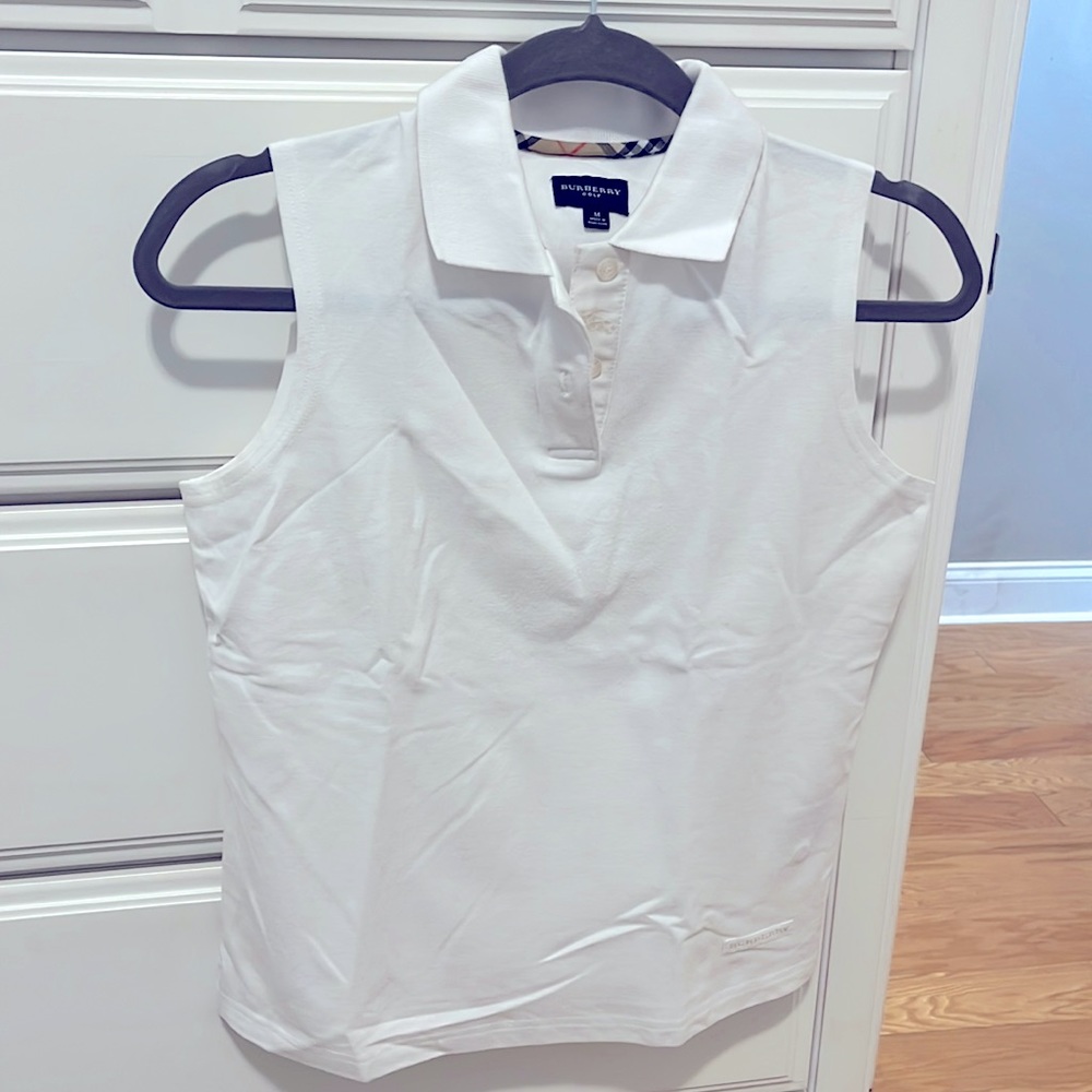 Women’s Burberry Sleeveless Cotton Golf top